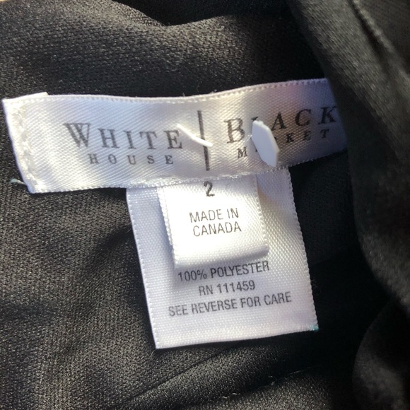 White House Black Market Black Halter Dress Size 2. - Picture 7 of 8
